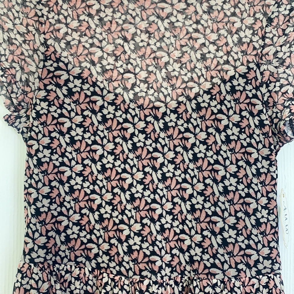 AUW - NWT Floral Black And Pink Lined Maxi Dress Size L - Picture 9 of 14